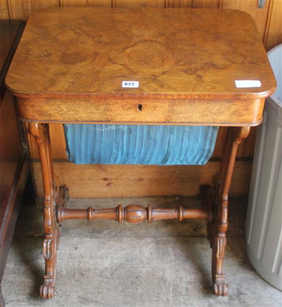 Walnut sewing table(-)